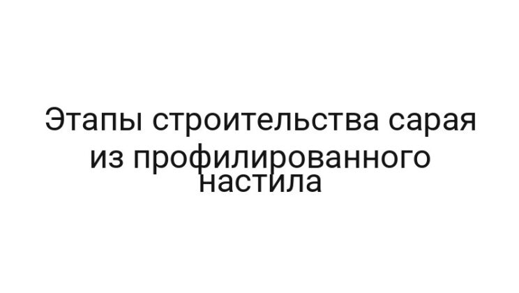 Этапы строительства сарая из профилированного настила